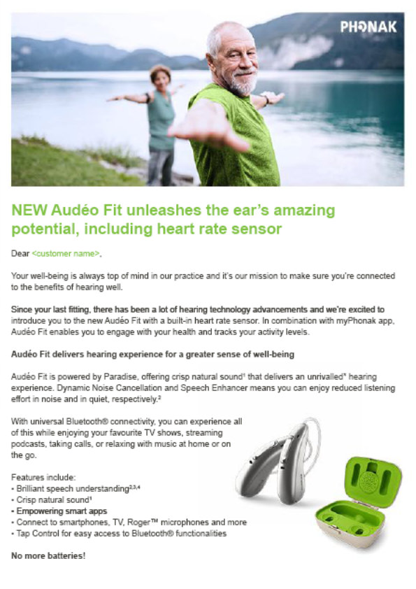 Tech upgrade - Phonak Fit